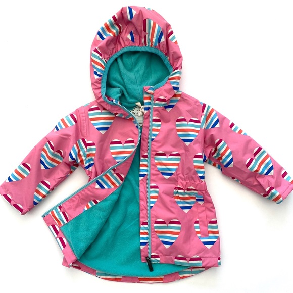 Hatley Jackets & Coats Size 3 Hatley Microfiber Hearts Rain Jacket